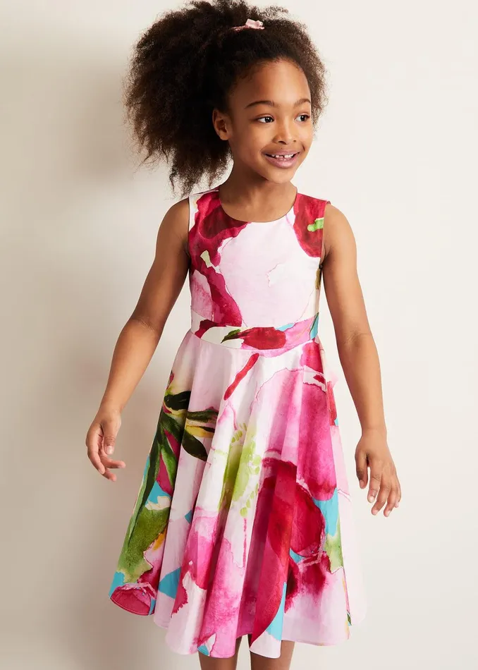 Online Girls Phase Eight Childrenswear Nala Print Dress Multicoloured