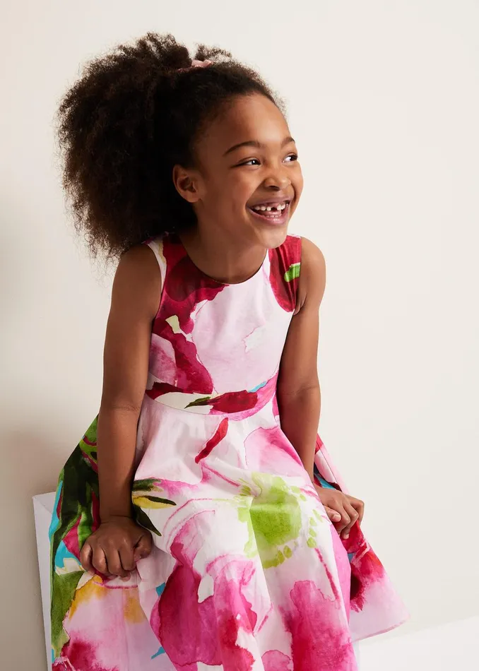 Online Girls Phase Eight Childrenswear Nala Print Dress Multicoloured