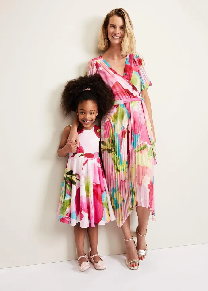 Online Girls Phase Eight Childrenswear Nala Print Dress Multicoloured