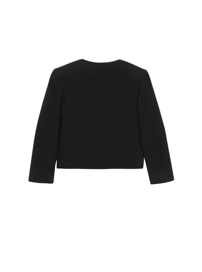 Balmain Boys 410 Years Kids Jacket With Embroidered Braids Black