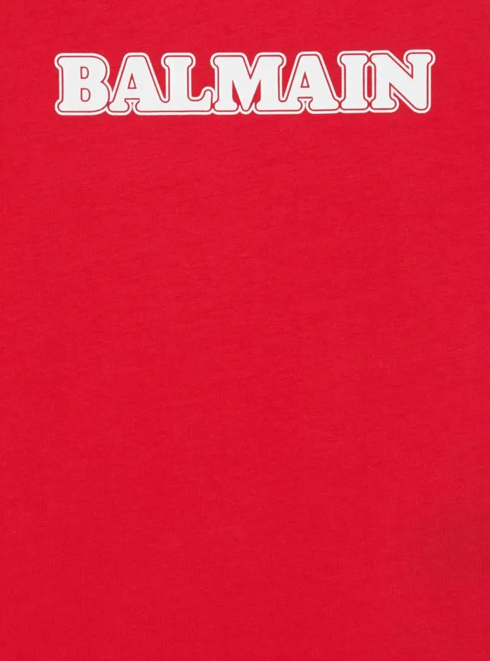 Balmain Boys 410 Years Kids Retro Tshirt Red