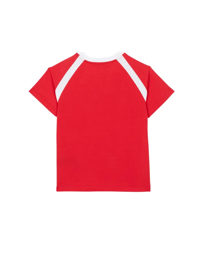 Balmain Boys 410 Years Kids Retro Tshirt Red
