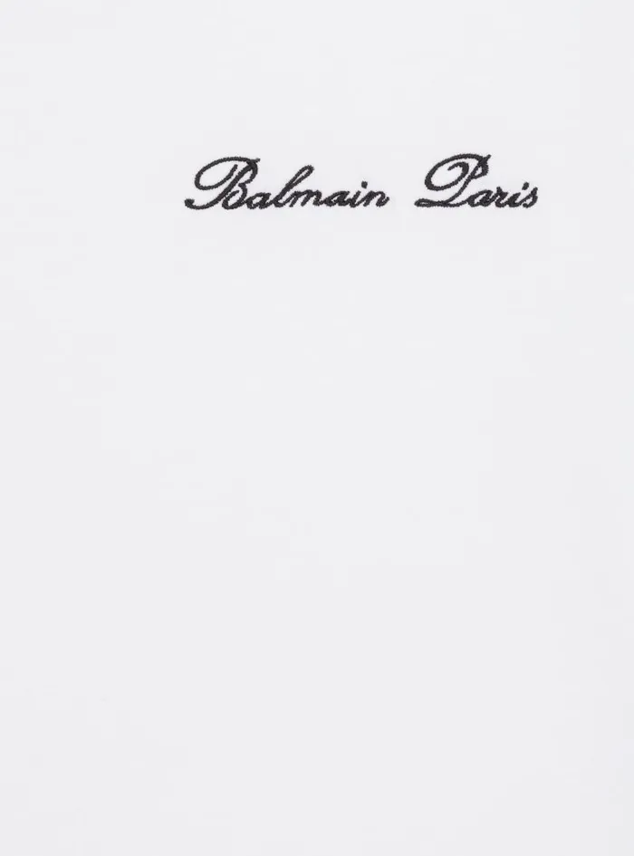 Balmain Boys 410 Years Kids Shortsleeved Signature Tshirt White