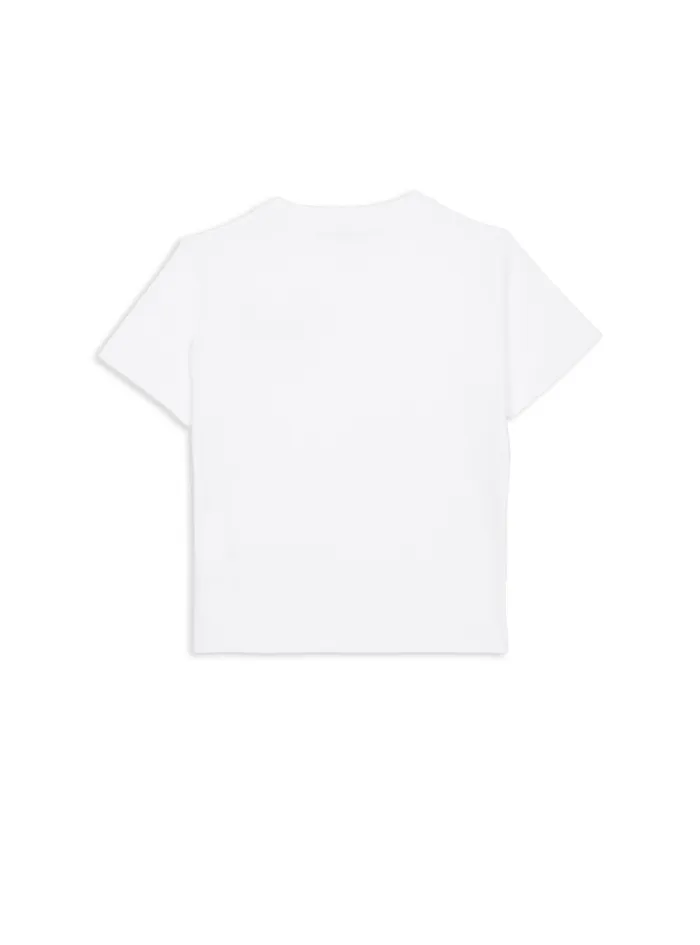 Balmain Boys 410 Years Kids Shortsleeved Signature Tshirt White