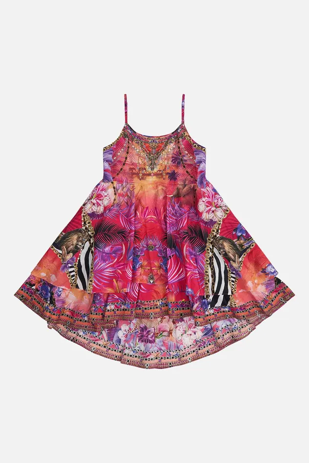 Camilla Girls Kids039 Round Neck Tiered Dress 410 Wild Loving 8211 Kids
