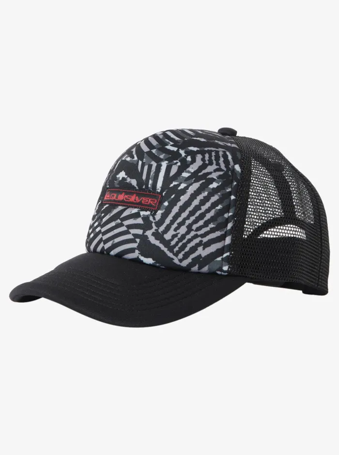 Hats Boys Quiksilver Boy039s 816 Vulture Coop Trucker Hat Jet Black