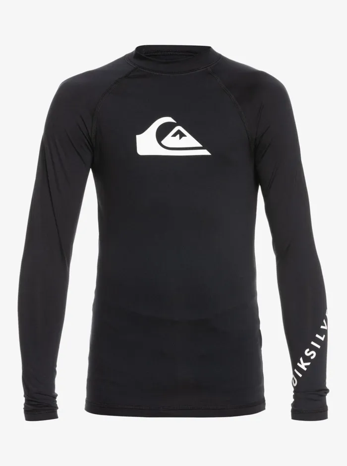 Rashguards Boys Quiksilver Boy039s 27 All Time Ls Boy LSl Surf Tee Black