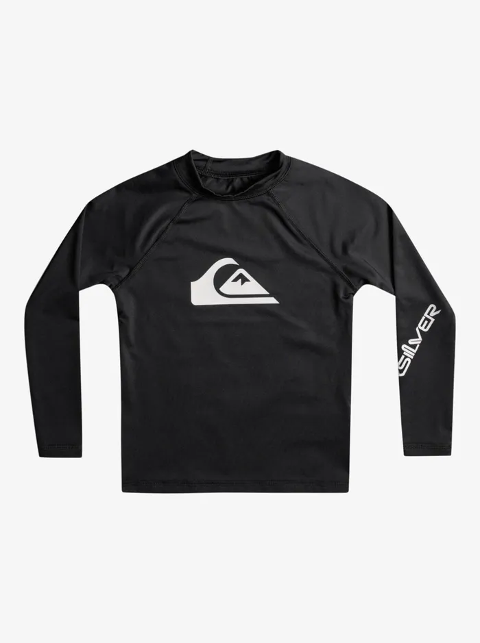 Rashguards Boys Quiksilver Boy039s 27 All Time Ls Boy LSl Surf Tee Black Rashguards Boys Quiksilver Boy039s 27 All Time Ls Boy LSl Surf Tee Black
