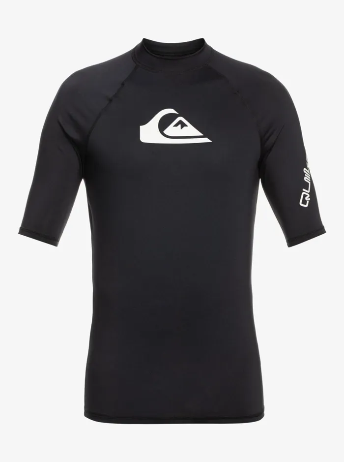 Rashguards Boys Quiksilver Boy039s 27 All Time Short Sleeve Upf 50 Rashguard Black Rashguards Boys Quiksilver Boy039s 27 All Time Short Sleeve Upf 50 Rashguard Black