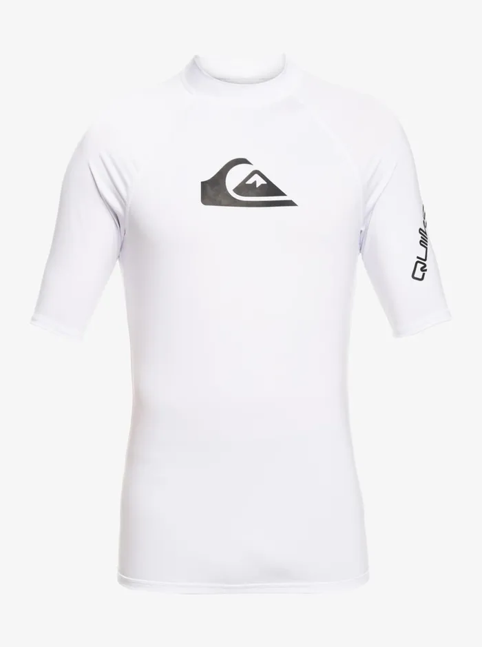 Rashguards Boys Quiksilver Boy039s 27 All Time Short Sleeve Upf 50 Rashguard White Rashguards Boys Quiksilver Boy039s 27 All Time Short Sleeve Upf 50 Rashguard White