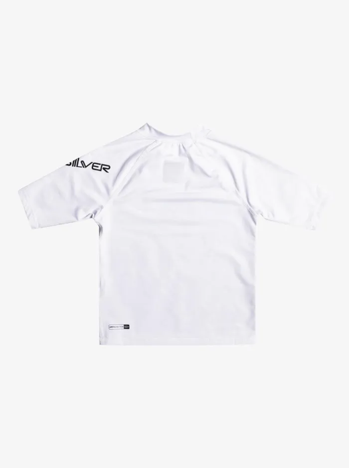 Rashguards Boys Quiksilver Boy039s 27 All Time Short Sleeve Upf 50 Rashguard White Rashguards Boys Quiksilver Boy039s 27 All Time Short Sleeve Upf 50 Rashguard White