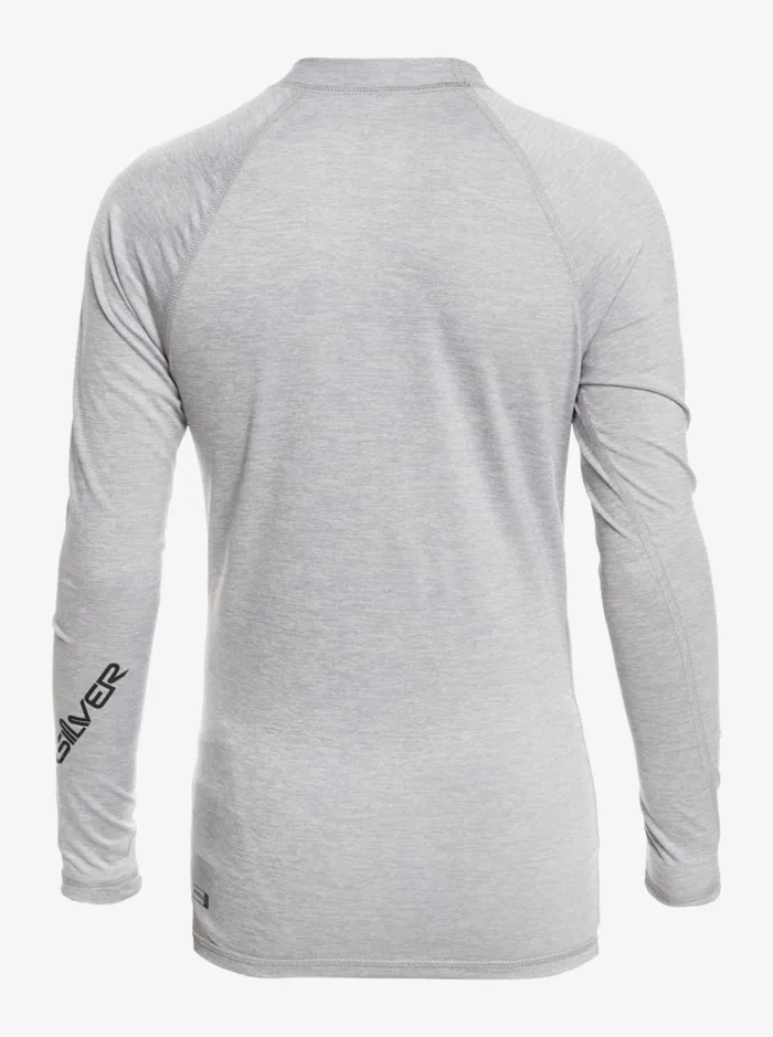 Rashguards Boys Quiksilver Boy039s 816 All Time Ls Youth LSl Surf Tee Sleet Heather Rashguards Boys Quiksilver Boy039s 816 All Time Ls Youth LSl Surf Tee Sleet Heather