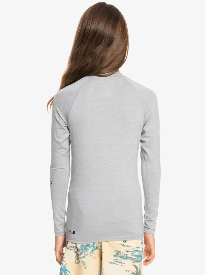Rashguards Boys Quiksilver Boy039s 816 All Time Ls Youth LSl Surf Tee Sleet Heather Rashguards Boys Quiksilver Boy039s 816 All Time Ls Youth LSl Surf Tee Sleet Heather