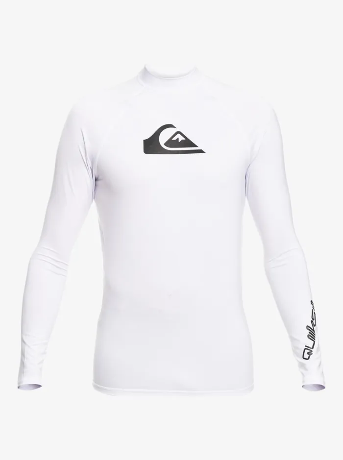 Rashguards Boys Quiksilver Boy039s 816 All Time Ls Youth LSl Surf Tee White Rashguards Boys Quiksilver Boy039s 816 All Time Ls Youth LSl Surf Tee White