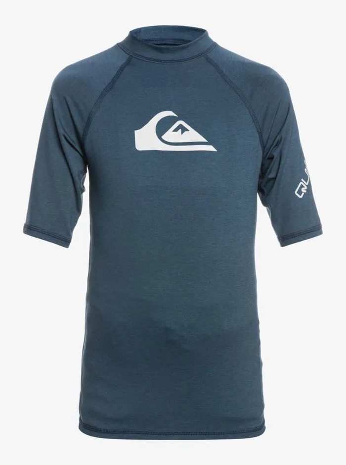 Rashguards Boys Quiksilver Boy039s 816 All Time Ss Youth SSl Surf Tee Navy Blazer Heather Rashguards Boys Quiksilver Boy039s 816 All Time Ss Youth SSl Surf Tee Navy Blazer Heather