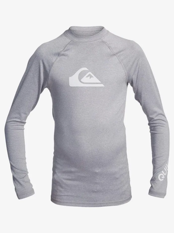 Rashguards Boys Quiksilver Boy039s 816 Boy039s 816 All Time Long Sleeve Upf 50 Rashguard Sleet Heather Rashguards Boys Quiksilver Boy039s 816 Boy039s 816 All Time Long Sleeve Upf 50 Rashguard Sleet Heather