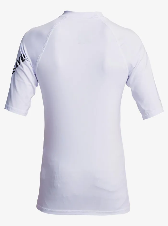 Rashguards Boys Quiksilver Boy039s 816 Boy039s 816 All Time Short Sleeve Upf 50 Rashguard White Rashguards Boys Quiksilver Boy039s 816 Boy039s 816 All Time Short Sleeve Upf 50 Rashguard White