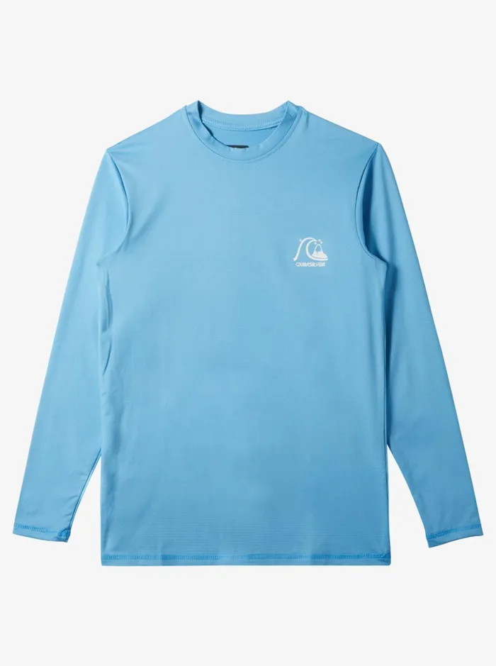 Rashguards Boys Quiksilver Boy039s 816 Heritage Heather Long Sleeve Upf 50 Surf TShirt Azure Blue Rashguards Boys Quiksilver Boy039s 816 Heritage Heather Long Sleeve Upf 50 Surf TShirt Azure Blue