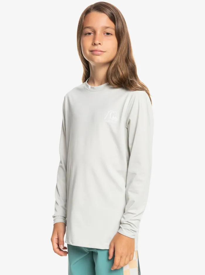 Rashguards Boys Quiksilver Boy039s 816 Heritage Heather Long Sleeve Upf 50 Surf TShirt Gray Violet Heather Rashguards Boys Quiksilver Boy039s 816 Heritage Heather Long Sleeve Upf 50 Surf TShirt Gray Violet Heather