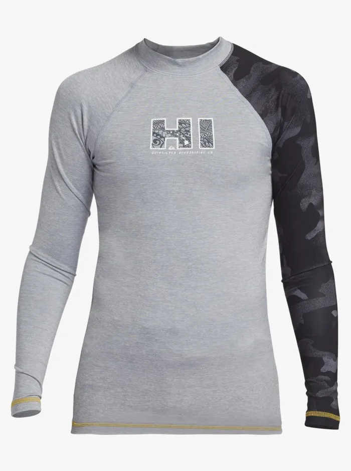 Rashguards Boys Quiksilver Boy039s 816 Hi Island Rush Long Sleeve Upf 50 Rashguard Sleet Heather Rashguards Boys Quiksilver Boy039s 816 Hi Island Rush Long Sleeve Upf 50 Rashguard Sleet Heather