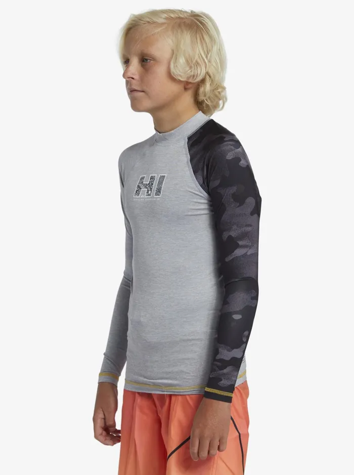 Rashguards Boys Quiksilver Boy039s 816 Hi Island Rush Long Sleeve Upf 50 Rashguard Sleet Heather Rashguards Boys Quiksilver Boy039s 816 Hi Island Rush Long Sleeve Upf 50 Rashguard Sleet Heather