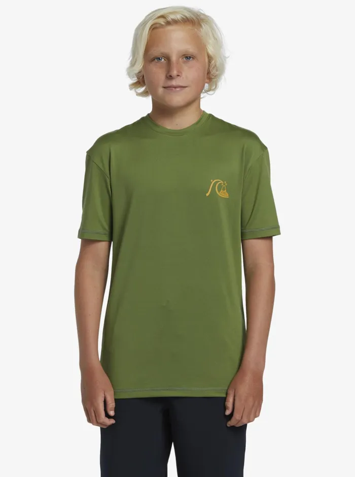 Rashguards Boys Quiksilver Boy039s 816 Mix Session Upf 50 Short Sleeve Surf Tee Dill Rashguards Boys Quiksilver Boy039s 816 Mix Session Upf 50 Short Sleeve Surf Tee Dill