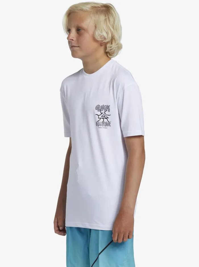 Rashguards Boys Quiksilver Boy039s 816 Mix Session Upf 50 Short Sleeve Surf Tee White Rashguards Boys Quiksilver Boy039s 816 Mix Session Upf 50 Short Sleeve Surf Tee White