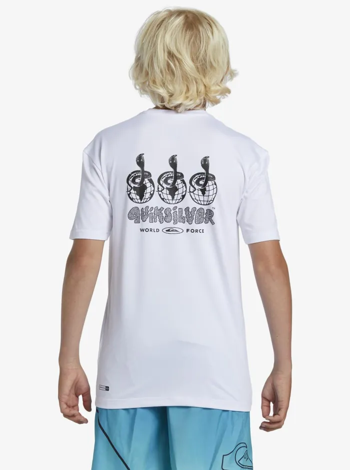Rashguards Boys Quiksilver Boy039s 816 Mix Session Upf 50 Short Sleeve Surf Tee White Rashguards Boys Quiksilver Boy039s 816 Mix Session Upf 50 Short Sleeve Surf Tee White
