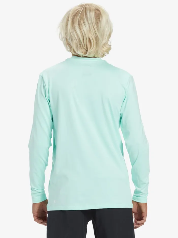 Rashguards Boys Quiksilver Boy039s 816 Solid Streak Ls Youth LSl Surf Tee Beach Glass Rashguards Boys Quiksilver Boy039s 816 Solid Streak Ls Youth LSl Surf Tee Beach Glass
