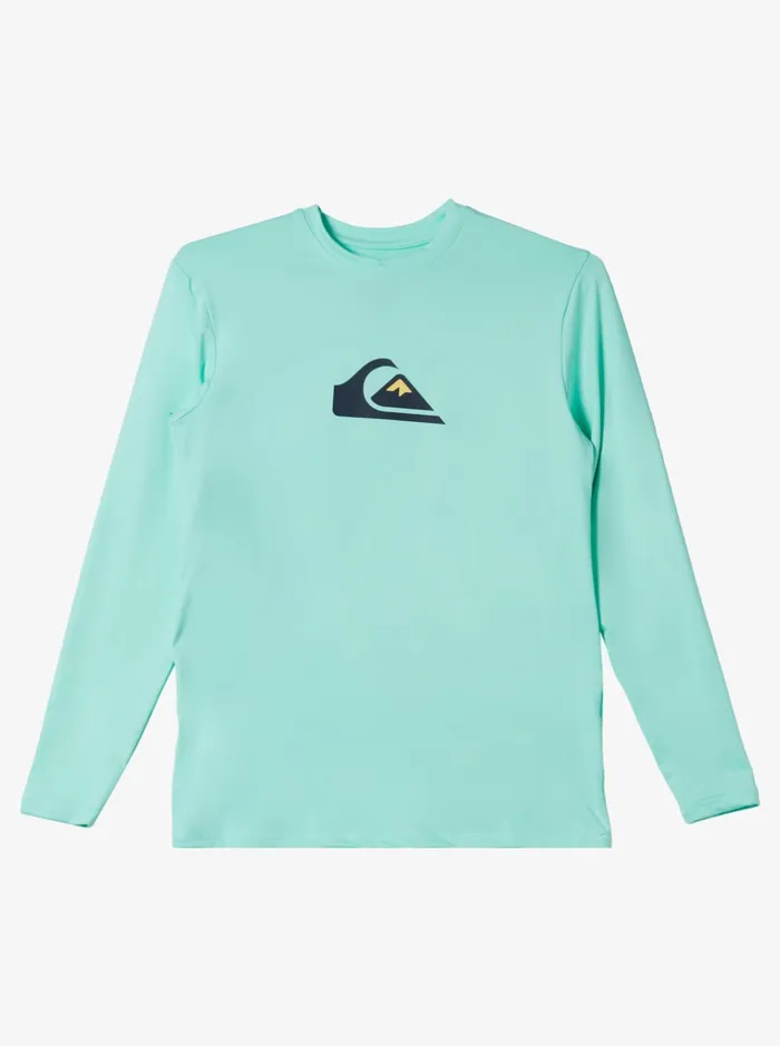 Rashguards Boys Quiksilver Boy039s 816 Solid Streak Ls Youth LSl Surf Tee Beach Glass Rashguards Boys Quiksilver Boy039s 816 Solid Streak Ls Youth LSl Surf Tee Beach Glass
