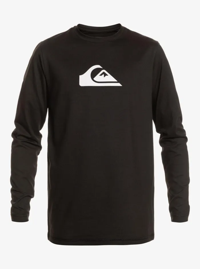 Rashguards Boys Quiksilver Boy039s 816 Solid Streak Ls Youth LSl Surf Tee Black Rashguards Boys Quiksilver Boy039s 816 Solid Streak Ls Youth LSl Surf Tee Black