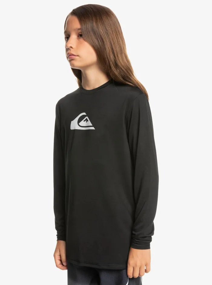 Rashguards Boys Quiksilver Boy039s 816 Solid Streak Ls Youth LSl Surf Tee Black Rashguards Boys Quiksilver Boy039s 816 Solid Streak Ls Youth LSl Surf Tee Black