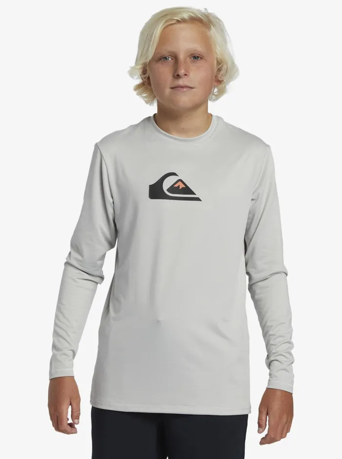 Rashguards Boys Quiksilver Boy039s 816 Solid Streak Ls Youth LSl Surf Tee Gray Violet Rashguards Boys Quiksilver Boy039s 816 Solid Streak Ls Youth LSl Surf Tee Gray Violet