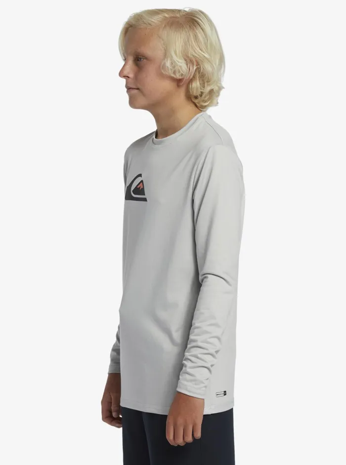 Rashguards Boys Quiksilver Boy039s 816 Solid Streak Ls Youth LSl Surf Tee Gray Violet Rashguards Boys Quiksilver Boy039s 816 Solid Streak Ls Youth LSl Surf Tee Gray Violet