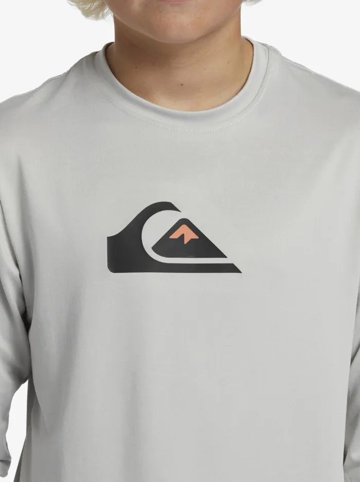 Rashguards Boys Quiksilver Boy039s 816 Solid Streak Ls Youth LSl Surf Tee Gray Violet Rashguards Boys Quiksilver Boy039s 816 Solid Streak Ls Youth LSl Surf Tee Gray Violet