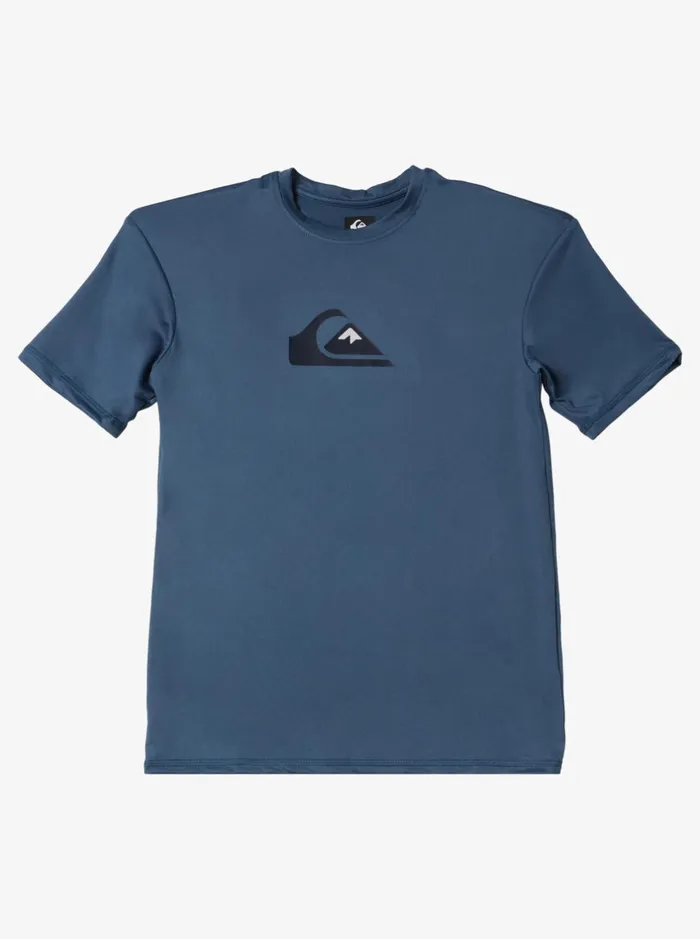 Rashguards Boys Quiksilver Boy039s 816 Solid Streak Short Sleeve Upf 50 Surf TShirt Bering Sea Rashguards Boys Quiksilver Boy039s 816 Solid Streak Short Sleeve Upf 50 Surf TShirt Bering Sea