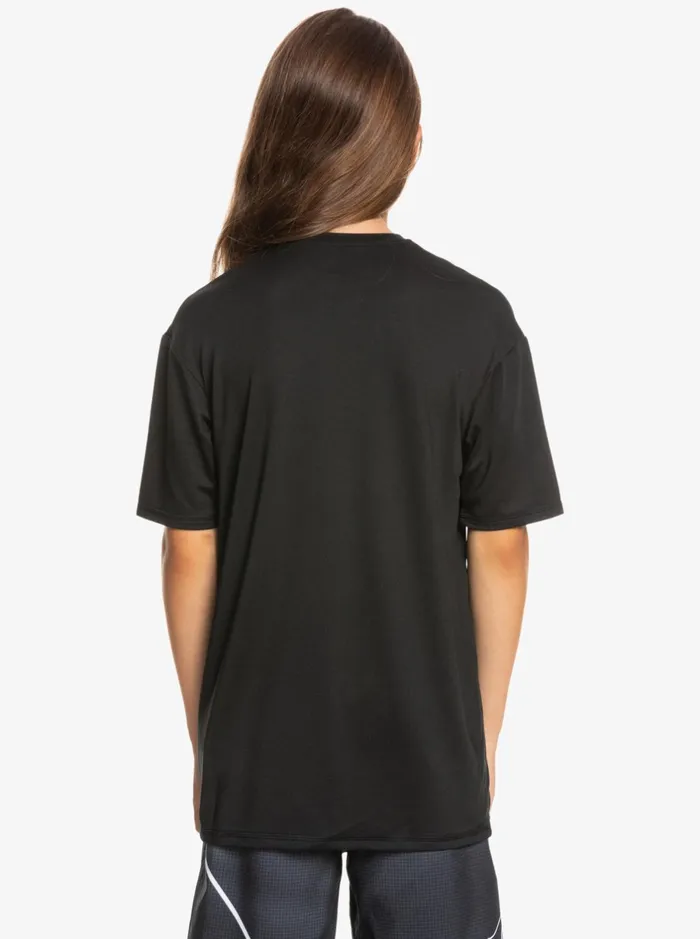 Rashguards Boys Quiksilver Boy039s 816 Solid Streak Short Sleeve Upf 50 Surf TShirt Black Rashguards Boys Quiksilver Boy039s 816 Solid Streak Short Sleeve Upf 50 Surf TShirt Black