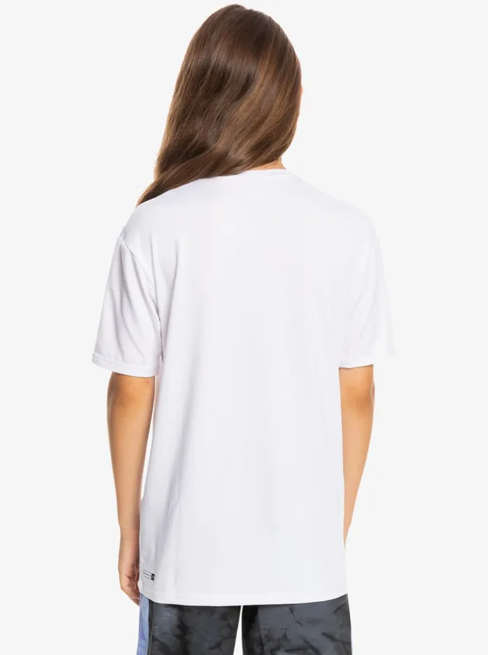 Rashguards Boys Quiksilver Boy039s 816 Solid Streak Short Sleeve Upf 50 Surf TShirt White Rashguards Boys Quiksilver Boy039s 816 Solid Streak Short Sleeve Upf 50 Surf TShirt White