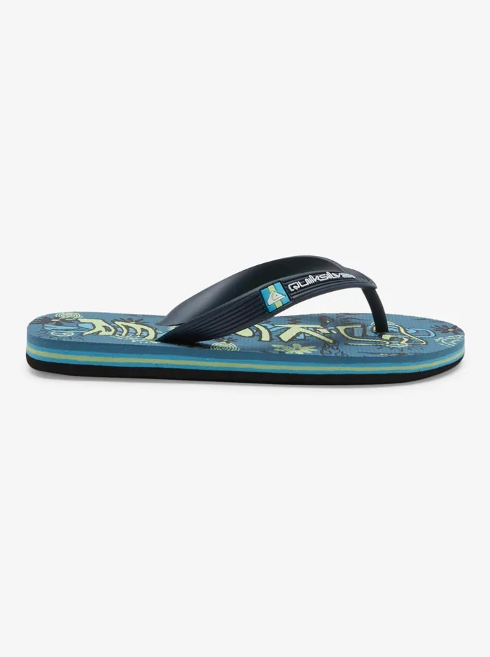 Sandals Boys Quiksilver Boy039s 816 Molokai FlipFlops Blackgreenblue Sandals Boys Quiksilver Boy039s 816 Molokai FlipFlops Blackgreenblue