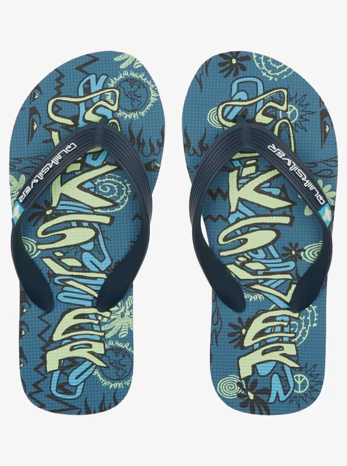 Sandals Boys Quiksilver Boy039s 816 Molokai FlipFlops Blackgreenblue Sandals Boys Quiksilver Boy039s 816 Molokai FlipFlops Blackgreenblue