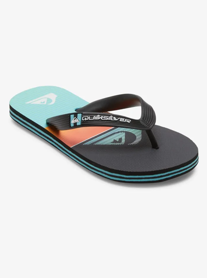 Sandals Boys Quiksilver Boy039s 816 Molokai FlipFlops Blackorangegreen