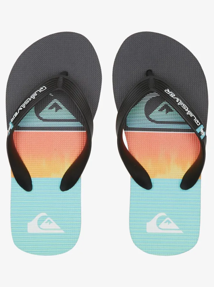Sandals Boys Quiksilver Boy039s 816 Molokai FlipFlops Blackorangegreen Sandals Boys Quiksilver Boy039s 816 Molokai FlipFlops Blackorangegreen