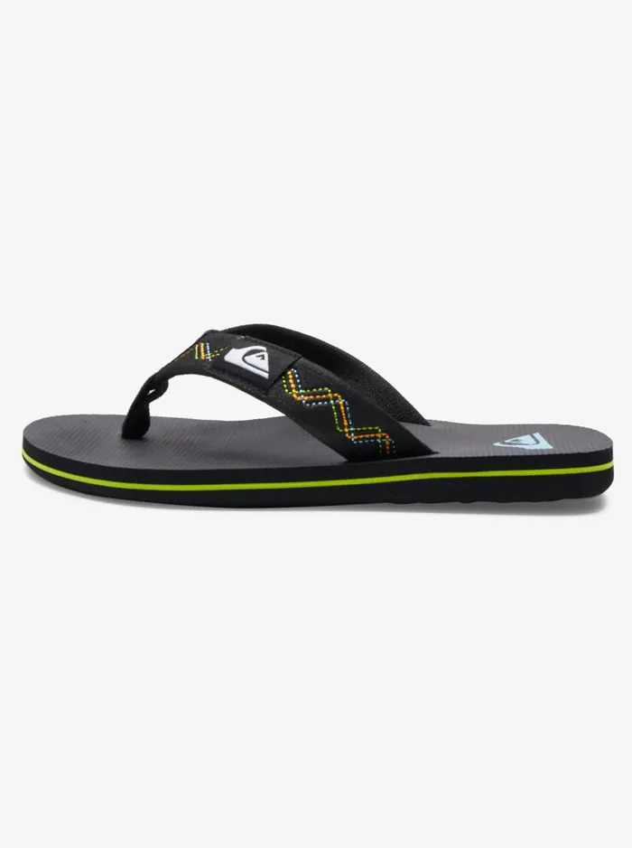 Sandals Boys Quiksilver Boy039s 816 Molokai Stitchy Sandals Blackblackgreen Sandals Boys Quiksilver Boy039s 816 Molokai Stitchy Sandals Blackblackgreen