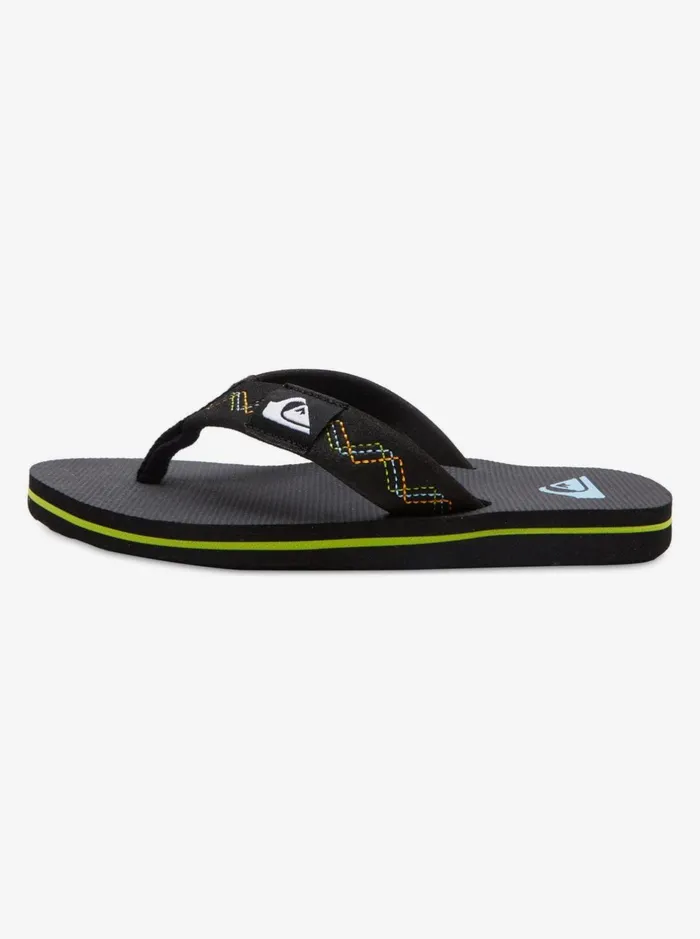 Sandals Boys Quiksilver Boy039s 816 Molokai Stitchy Sandals Blackblackgreen Sandals Boys Quiksilver Boy039s 816 Molokai Stitchy Sandals Blackblackgreen