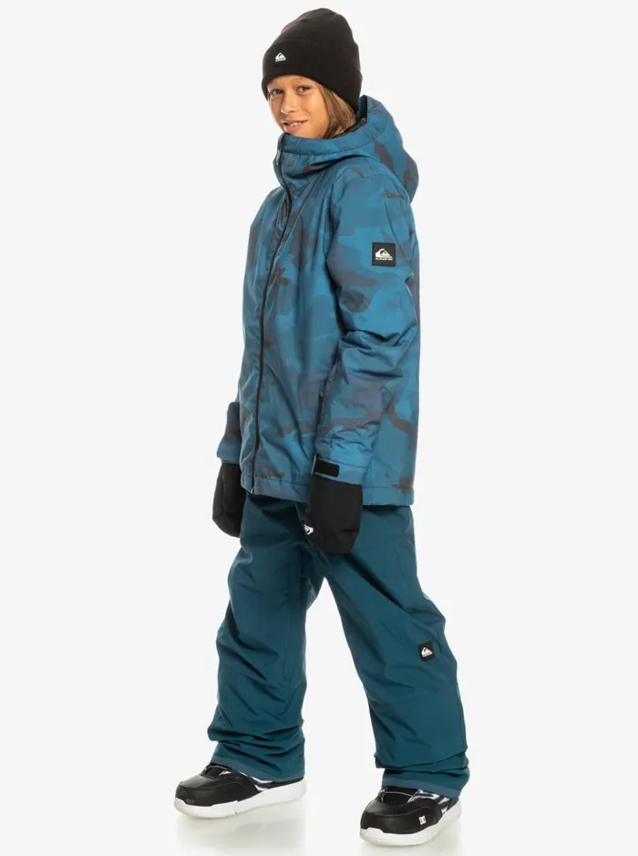 Snow Jackets Boys Quiksilver Boy039s 816 Mission Printed Technical Snow Jacket Spray Camo Majolica Blue Snow Jackets Boys Quiksilver Boy039s 816 Mission Printed Technical Snow Jacket Spray Camo Majolica Blue