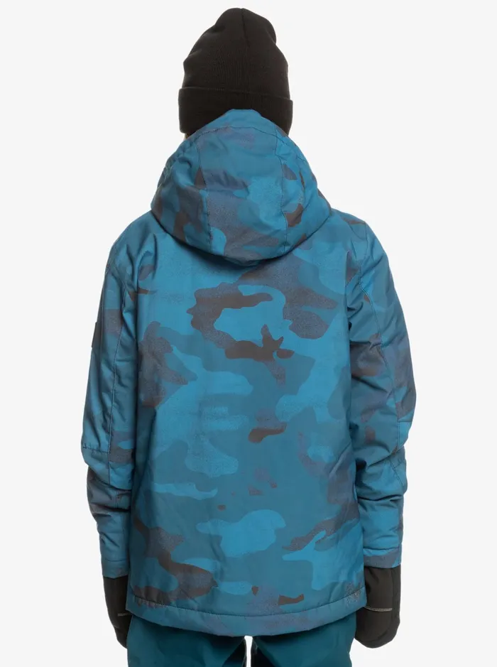 Snow Jackets Boys Quiksilver Boy039s 816 Mission Printed Technical Snow Jacket Spray Camo Majolica Blue Snow Jackets Boys Quiksilver Boy039s 816 Mission Printed Technical Snow Jacket Spray Camo Majolica Blue