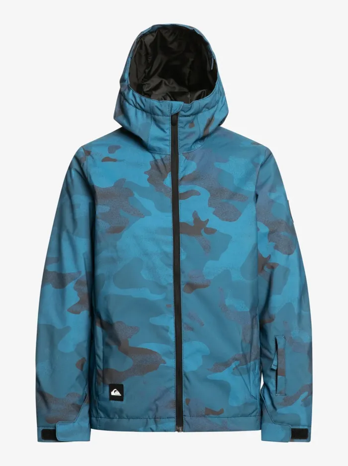 Snow Jackets Boys Quiksilver Boy039s 816 Mission Printed Technical Snow Jacket Spray Camo Majolica Blue Snow Jackets Boys Quiksilver Boy039s 816 Mission Printed Technical Snow Jacket Spray Camo Majolica Blue