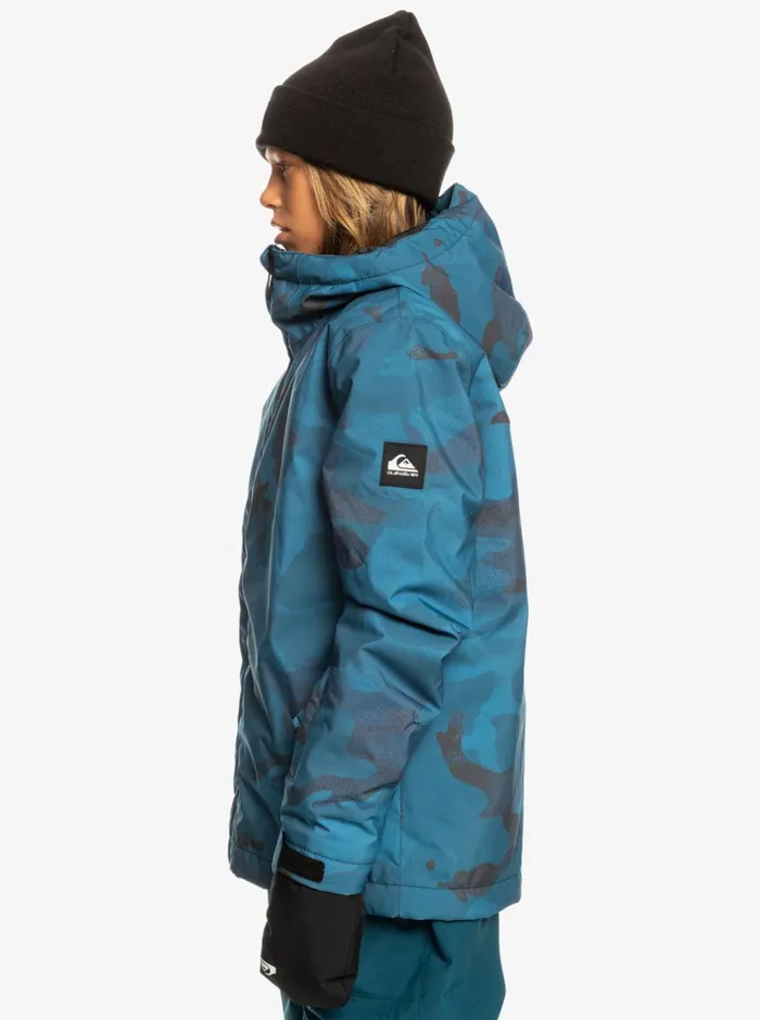 Snow Jackets Boys Quiksilver Boy039s 816 Mission Printed Technical Snow Jacket Spray Camo Majolica Blue Snow Jackets Boys Quiksilver Boy039s 816 Mission Printed Technical Snow Jacket Spray Camo Majolica Blue
