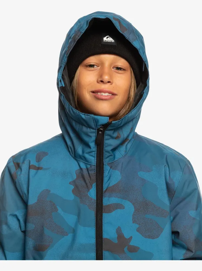 Snow Jackets Boys Quiksilver Boy039s 816 Mission Printed Technical Snow Jacket Spray Camo Majolica Blue Snow Jackets Boys Quiksilver Boy039s 816 Mission Printed Technical Snow Jacket Spray Camo Majolica Blue