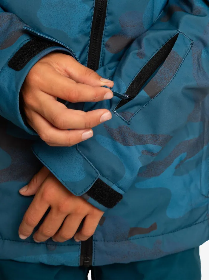 Snow Jackets Boys Quiksilver Boy039s 816 Mission Printed Technical Snow Jacket Spray Camo Majolica Blue Snow Jackets Boys Quiksilver Boy039s 816 Mission Printed Technical Snow Jacket Spray Camo Majolica Blue